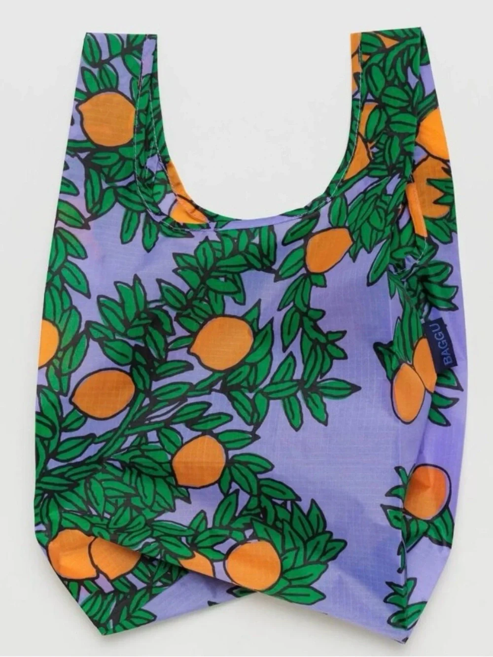 NWT Baggu Orange Tree Periwinkle Baby Reusable Bag - Picture 1 of 3